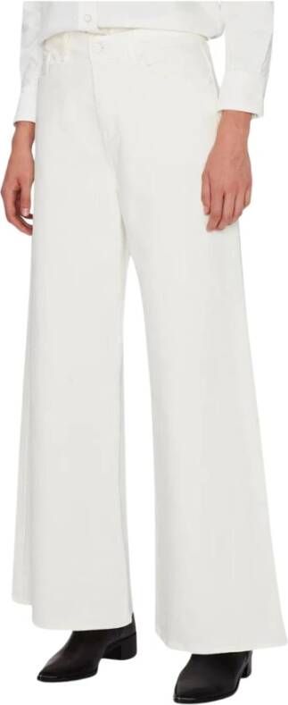 7 For All Mankind Wide Trousers Wit Dames