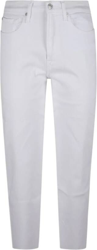 7 For All Mankind Witte Jeans met Ruwe Snit Malia Luxe Vintage White Dames