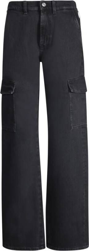 7 For All Mankind Zwarte Cargo Zak Jeans voor Vrouwen Zwart Dames