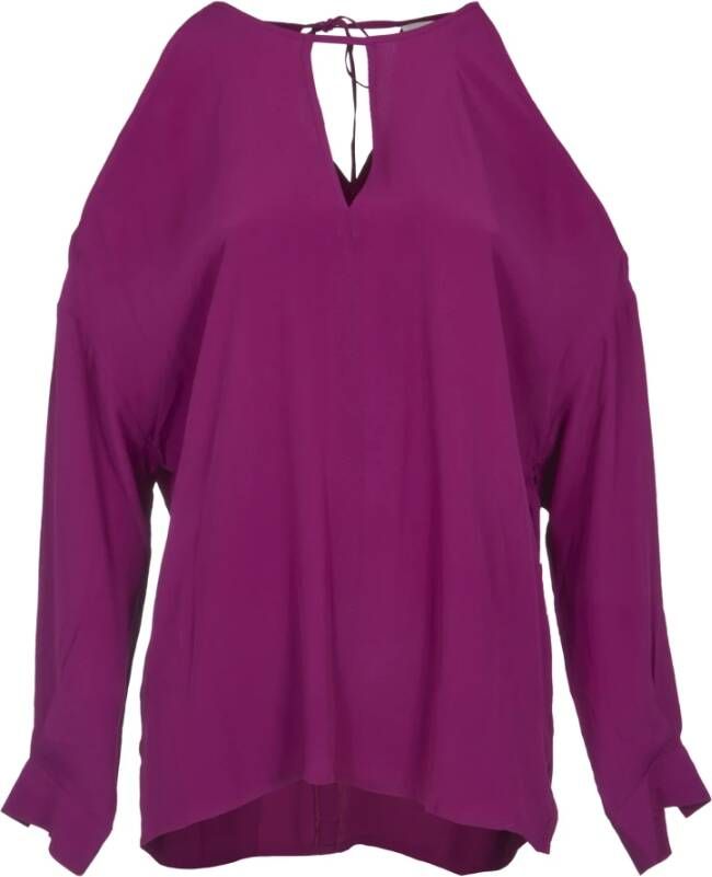 8pm Ronde Hals Shirts Purple Dames