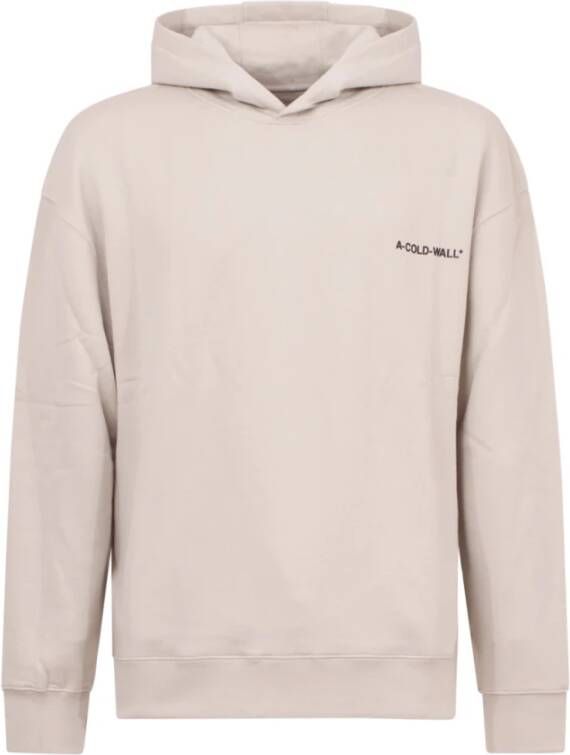 A-Cold-Wall Crèmekleurige hoodie met klein logo Beige Heren