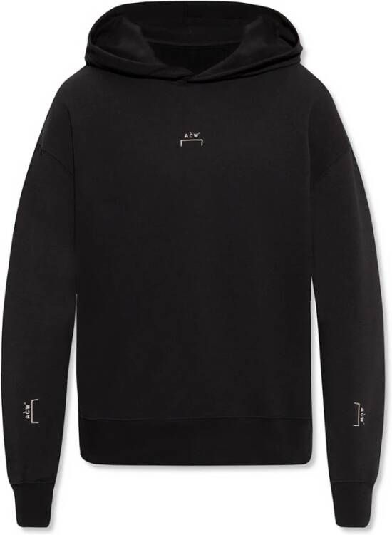 A-Cold-Wall Zwarte Katoenen Hoodie met Geborduurde Logo's Black Heren