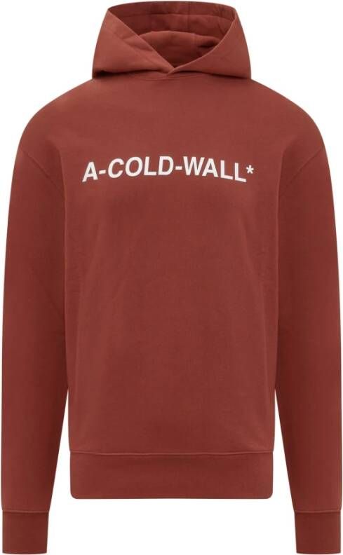 A-Cold-Wall Logo Print Hoodie voor Mannen Red Heren
