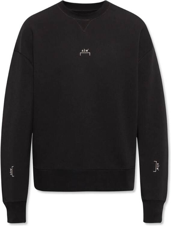 A-Cold-Wall Zwarte Katoenen Sweatshirt met Mini Logos Black Heren