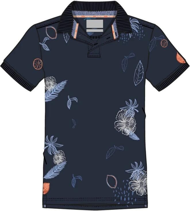 A fish named fred Donkerblauwe Polo Met Korte Mouwen Multicolor Heren