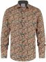 A fish named fred casual overhemd slim fit beige geprint katoen - Thumbnail 1