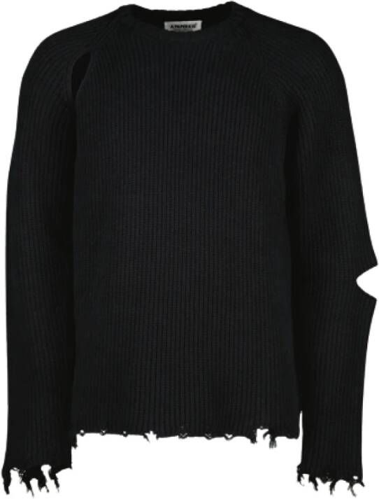 A Paper Kid Round-neck Knitwear Zwart Heren
