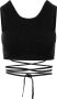 A Paper Kid Gebreide Crop Top Black Dames - Thumbnail 1