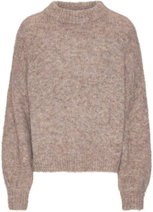 A-View Oversized Gebreide Trui Bruin Beige Dames