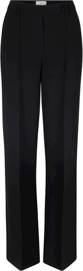 Aaiko straight regular waist broek zwart - Foto 2