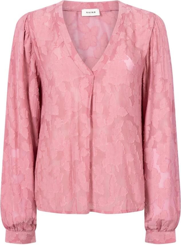 AAIKO Dames Blouses Alana Chiffon Flower Pes 509 Roze