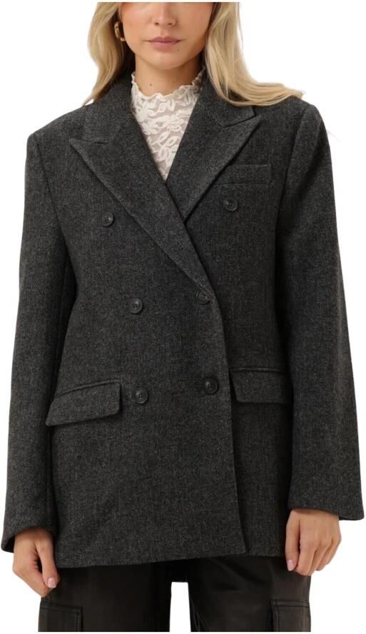 Aaiko Elegante Grijze Jas Demi PES Black Dames - Foto 6