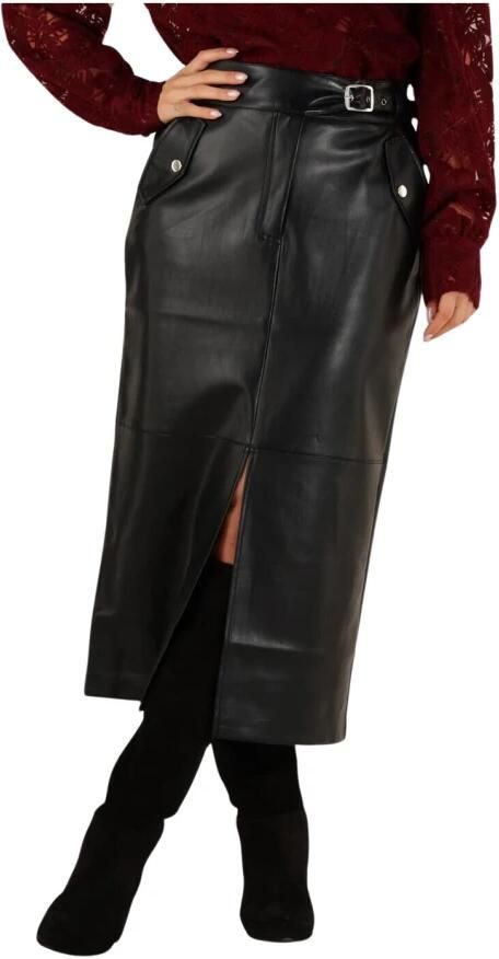 Aaiko Elegante Zwarte Midi Rok Black Dames - Foto 6