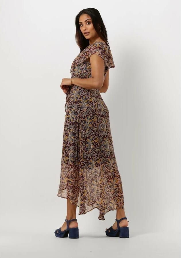 Aaiko maxi wikkeljurk Esmee met paisleyprint en ruches beige - Foto 3