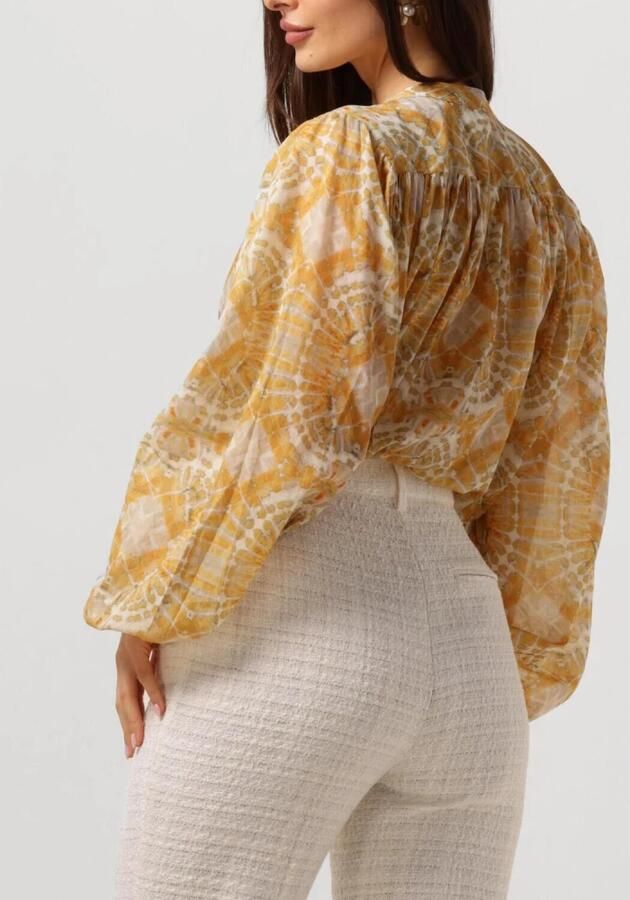 Aaiko Blouse met Lange Mouwen en Zoya Multi Tie Dye CO 502 Yellow Dames - Foto 2
