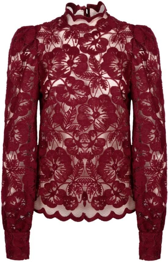 Aaiko Lange mouw blouse in Muze stijl Red Dames - Foto 8