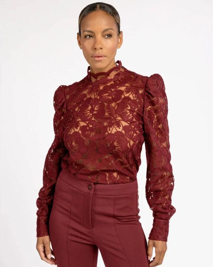 Aaiko Lange mouw blouse in Muze stijl Red Dames - Foto 6