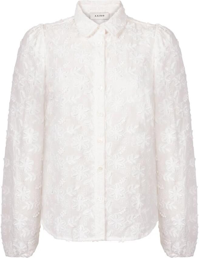 AAIKO Dames Blouses Lien Long Sleeve Co 510 Wit - Foto 5