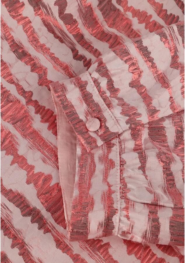 Aaiko overslag top met all over print en overslag detail lichtroze