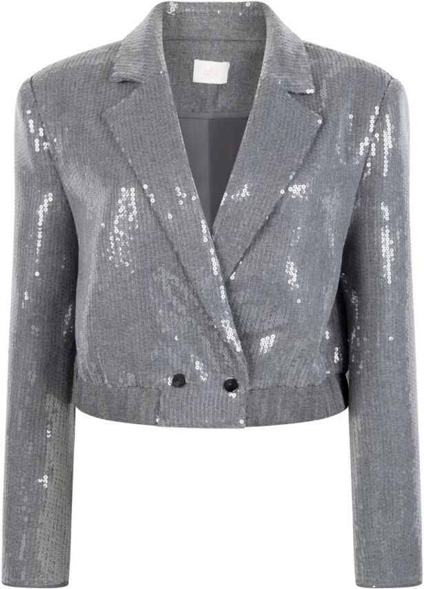 Aaiko Pailletten blazer voor glamoureuze avonden Gray Dames - Foto 8