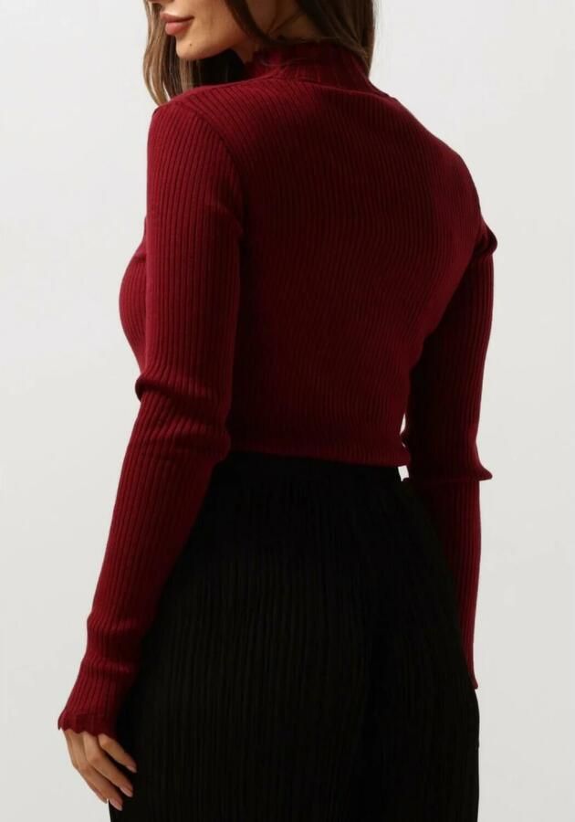 AAIKO Dames Tops & T-shirts Vida Ruffle Vis 301 Sweaters Rood - Foto 2
