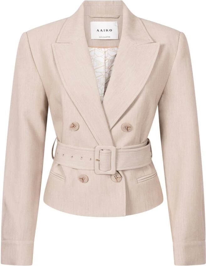 Aaiko Stijlvolle Rode Polyester Jas Beige Dames