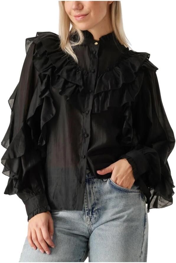 Aaiko Zwarte Daria Ten Blouse Black Dames - Foto 7