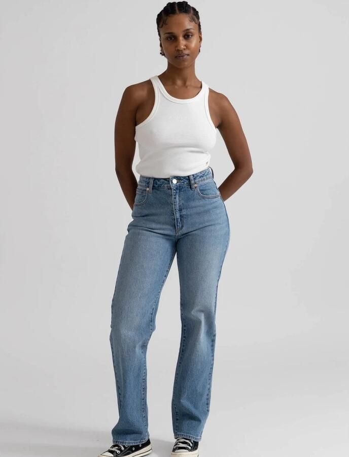 Abrand Jeans high waist straight leg jeans light blue denim - Foto 6