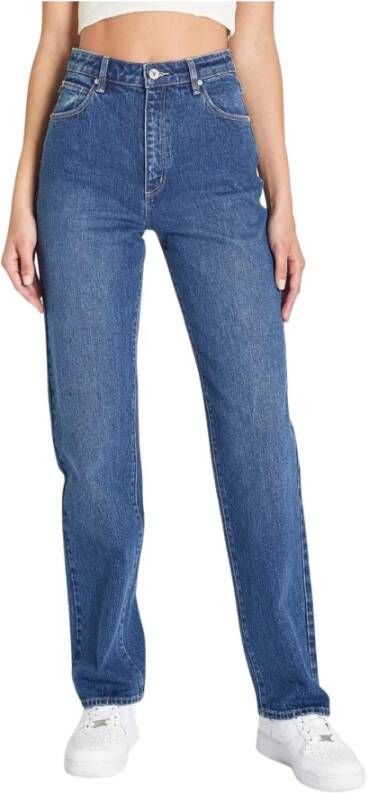 Abrand Jeans Straight Jeans Blauw Dames