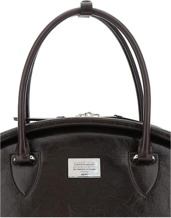 Acne Studios Bruine Leren Schoudertas met Bovenhandvatten Brown Dames - Foto 4