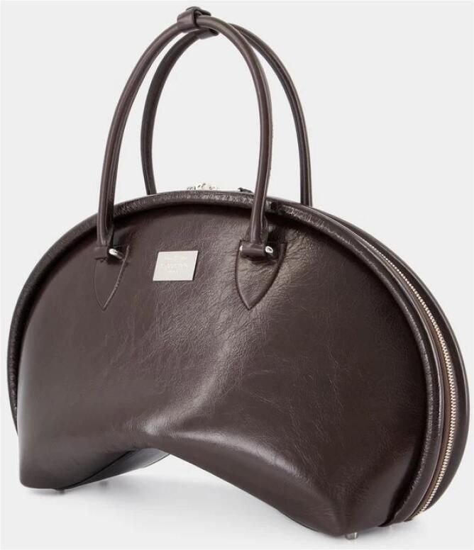 Acne Studios Bruine Leren Schoudertas met Bovenhandvatten Brown Dames - Foto 6
