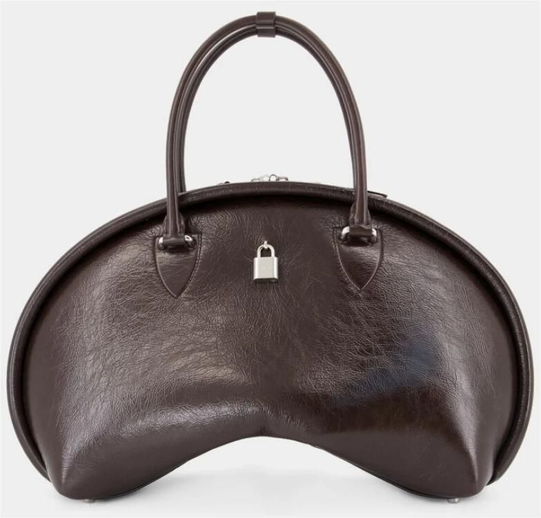 Acne Studios Bruine Leren Schoudertas met Bovenhandvatten Brown Dames - Foto 5