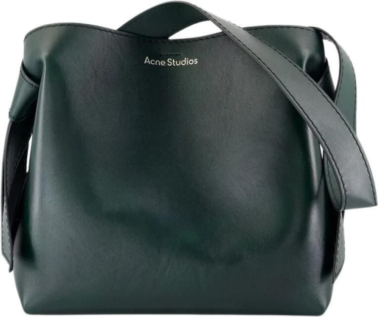 Acne Studios Hobo bags Musubi Midi Shoulder Bag Leather Green in groen