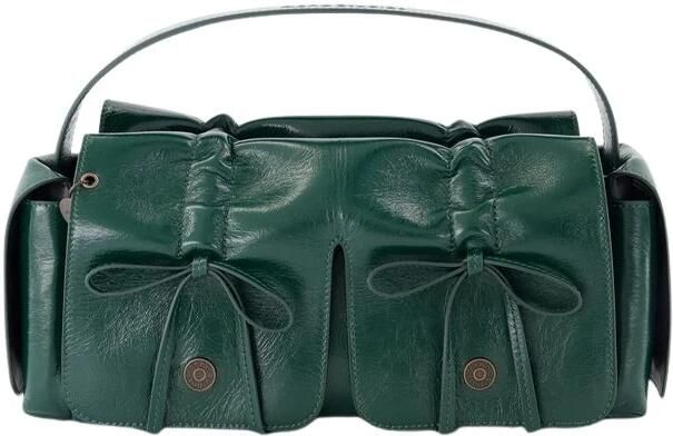 Acne Studios Hobo bags Multipocket Lux Shoulder Bag Leather Green in groen