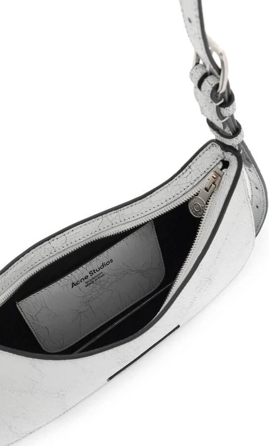 Acne Studios Hobo bags Platt Mini Crackle Hobo Bag Leather White in wit - Foto 2