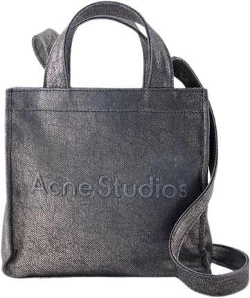 Acne Studios Totes & shoppers Mini Lunar Shopper Bag Leather Silver Blue in zilver