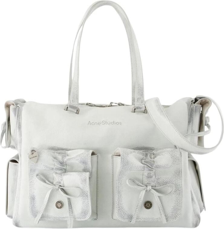 Acne Studios Hobo bags Multipocket Shoulder Bag Leather White in wit