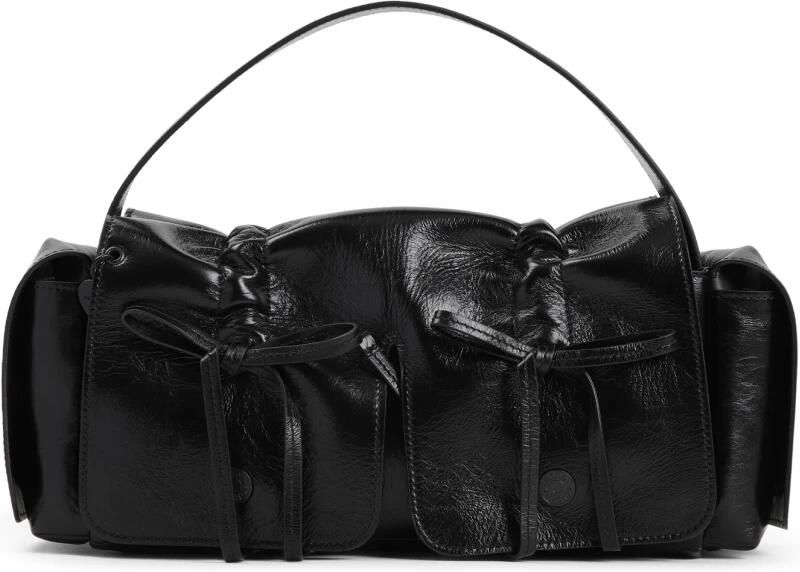 Acne Studios Hobo bags Multipocket Lux Shoulder Bag Leather Black in zwart