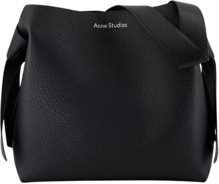 Acne Studios Hobo bags Musubi Midi Shoulder Bag Leather Black in zwart