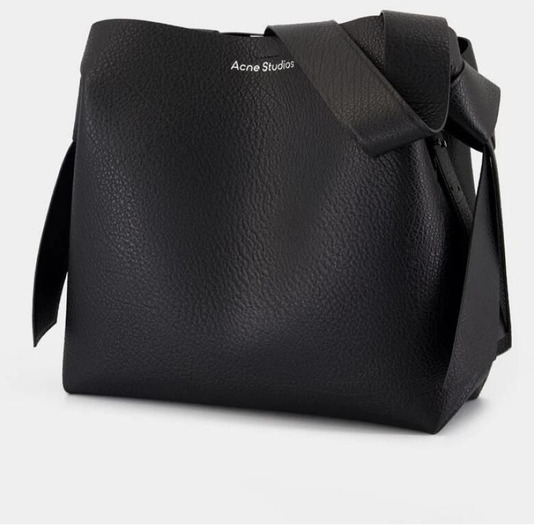 Acne Studios Hobo bags Musubi Midi Shoulder Bag Leather Black in zwart - Foto 3