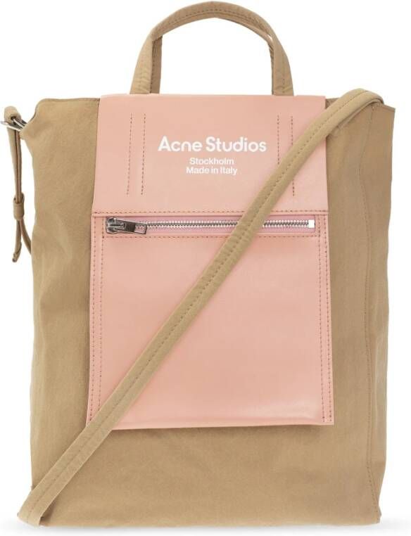 Acne Studios Baker Out Medium shopper tas Pink Dames