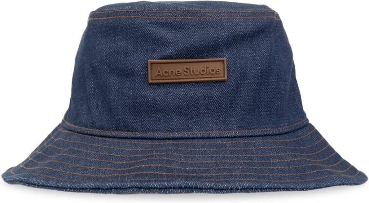 Acne Studios Denim bucket hoed Blauw Unisex
