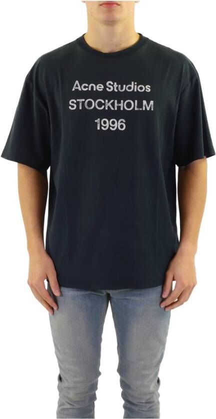 Acne Studios Klassiek Wit Katoenen T-Shirt Black