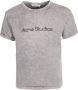Acne Studios Grijze Logo Print Katoenen T-Shirt Grijs Dames - Thumbnail 1