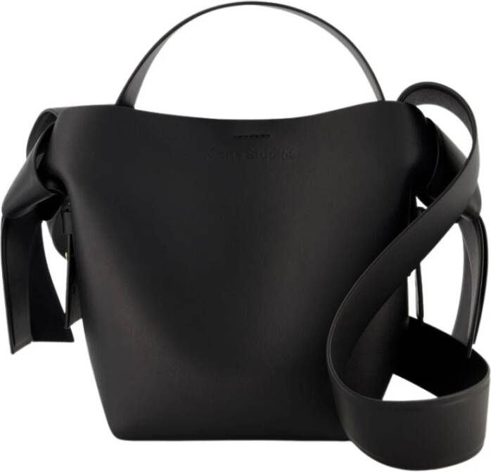 Acne Studios Shoppers Musubi Mini Crossbody Black Leather in zwart