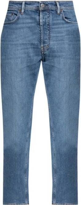 Acne Studios Jeans met logo Blauw Heren