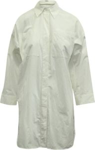 Acne Studios Pre-owned Acne Studios Oversized Shirt Dress in White Cotton Wit Dames