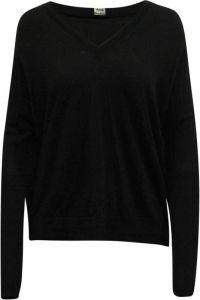 Acne Studios Pre-owned Acne Studios V-neck Sweater in Black Merino Wool Zwart Dames