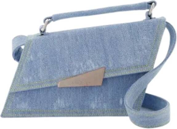 Acne Studios Pre-owned Cotton handbags Blauw Dames