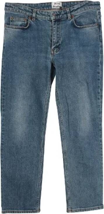 Acne Studios Pre-owned Cotton jeans Blauw Dames